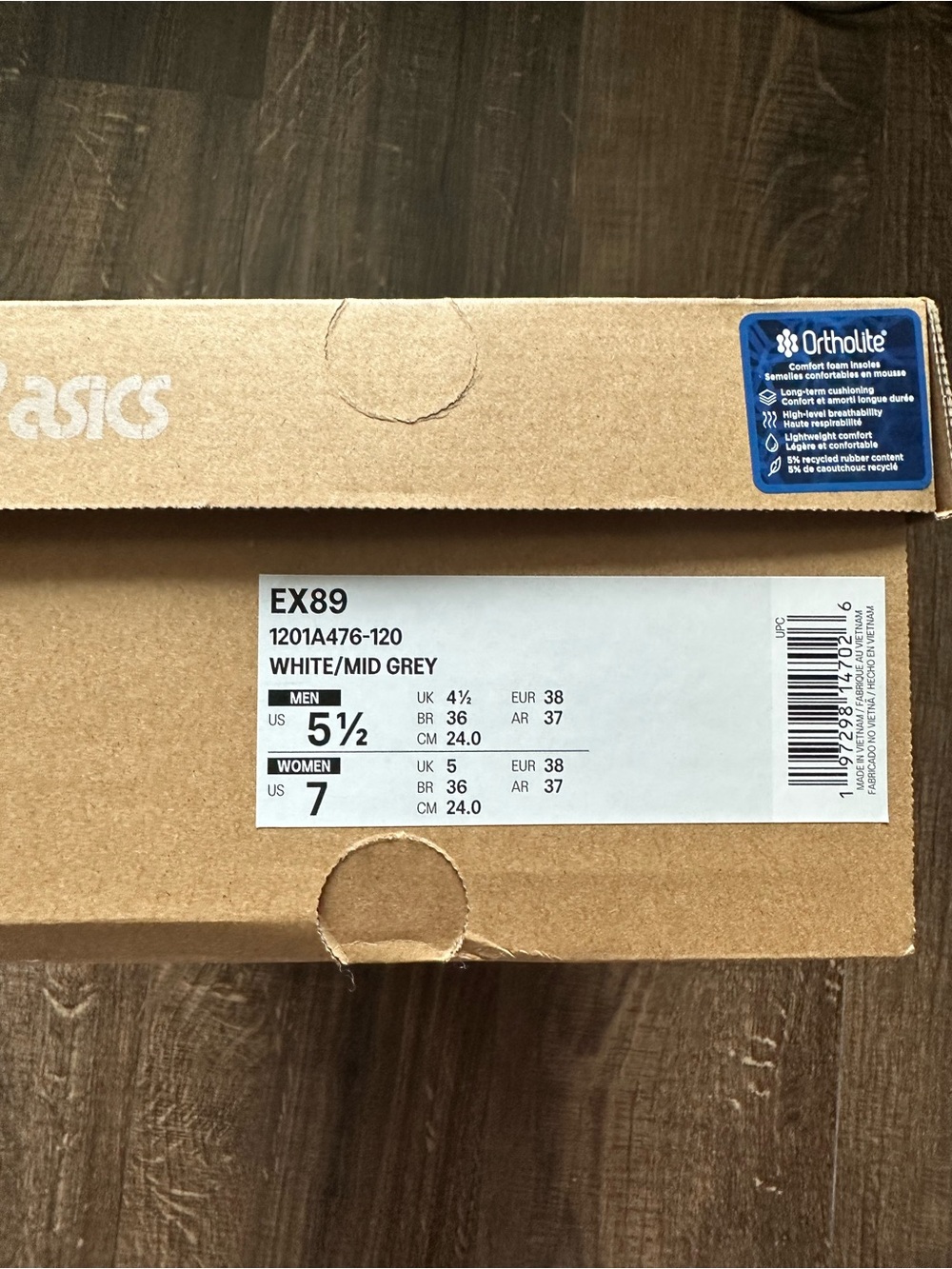 ASICS White Sneakers with Silver Logos & Lime Accents - Picture 6 of 11